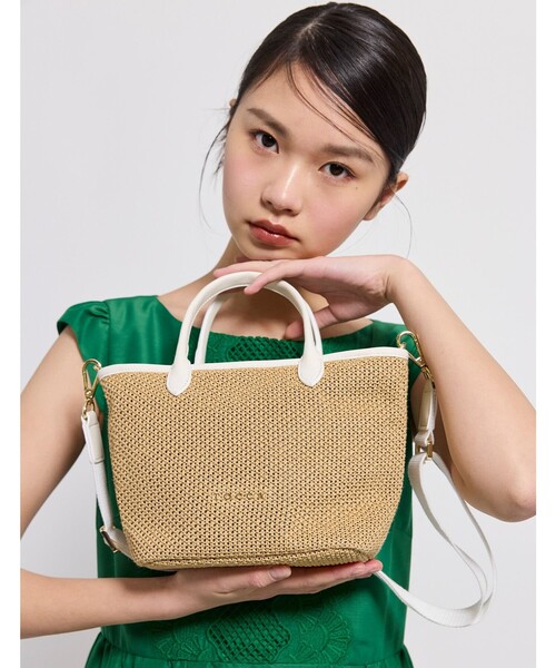 toccaかごバック美品 TOCCA（トッカ） かごバッグ カゴバッグ DANCING TOCCA SQUARE SUMMER