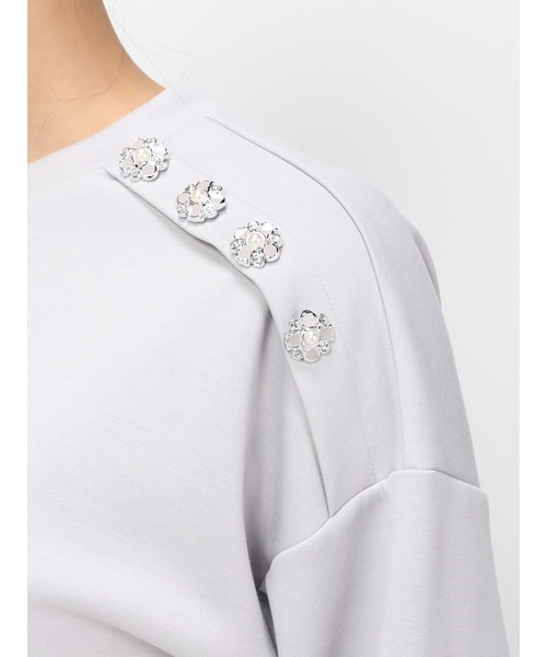 「MISCH MASCH」 スウェットカットソー M ホワイト レディース_画像3