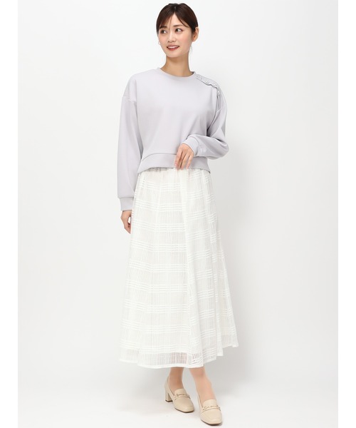 「MISCH MASCH」 スウェットカットソー M ホワイト レディース_画像4