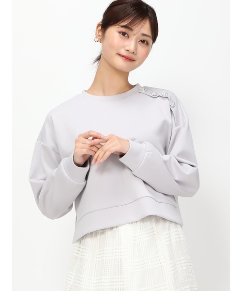 「MISCH MASCH」 スウェットカットソー M ホワイト レディース_画像5