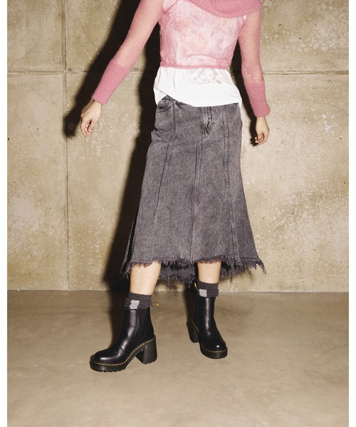 Dr. Martens フローラルブーツUK6正規品　【限定1点】純正靴底付き Dr.Martens（ドクターマーチン） ショートブーツ UK6 ブラック