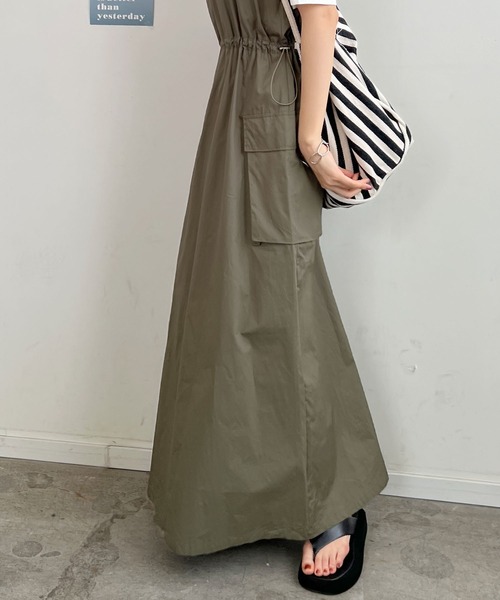「Futier land」 キャミソールワンピース FREE カーキ レディース_画像3