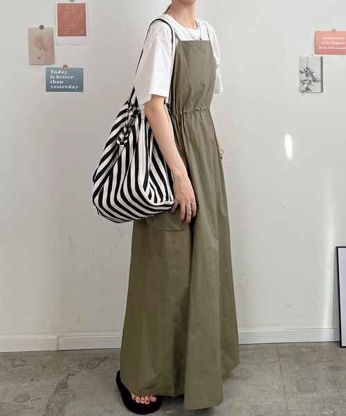 「Futier land」 キャミソールワンピース FREE カーキ レディース_画像8