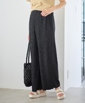 マタニティ ストライプジャガードワイドパンツ(...の詳細画像1