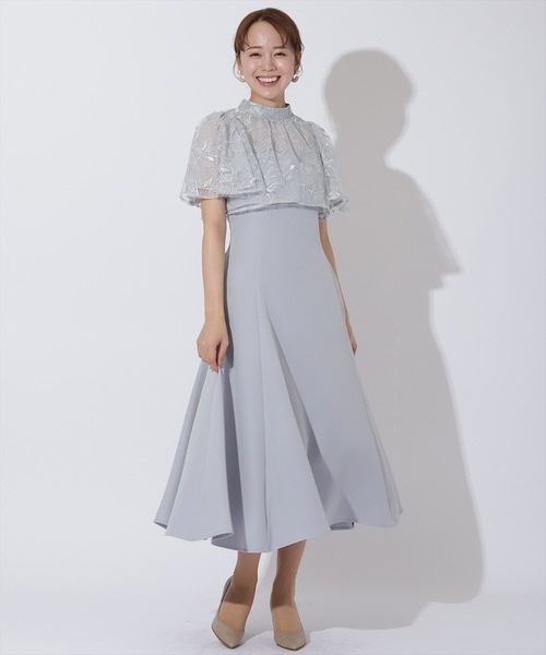 AND COUTURE（アンドクチュール） ドレス ラメフラワーチュール