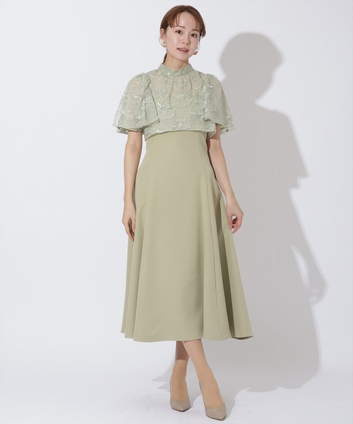 AND COUTURE（アンドクチュール） ドレス ラメフラワーチュール