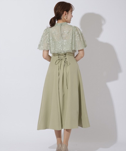 AND COUTURE（アンドクチュール） ドレス ラメフラワーチュール