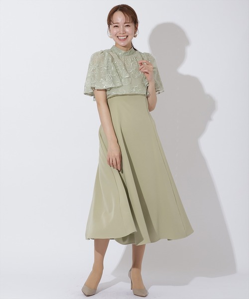 AND COUTURE（アンドクチュール） ドレス ラメフラワーチュール