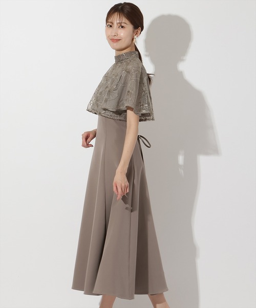 AND COUTURE（アンドクチュール） ドレス ラメフラワーチュール