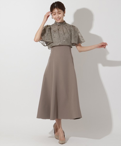 AND COUTURE（アンドクチュール） ドレス ラメフラワーチュール