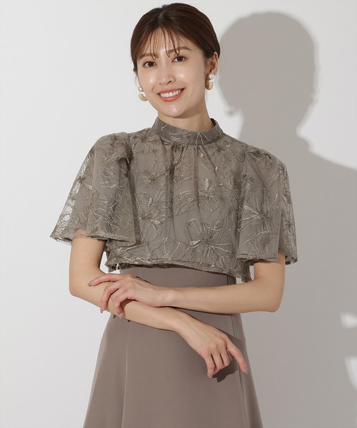 AND COUTURE（アンドクチュール） ドレス ラメフラワーチュール