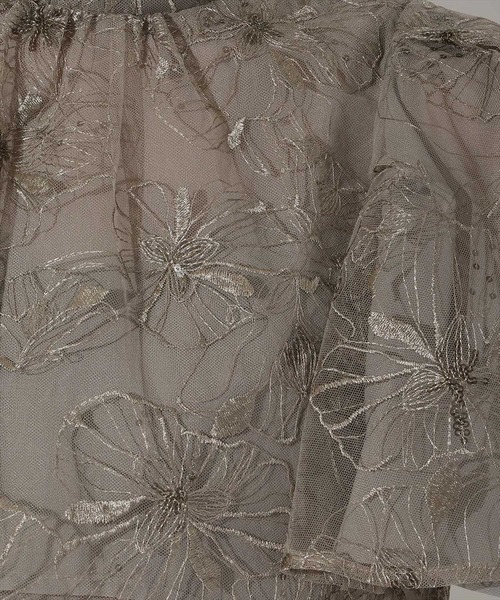 AND COUTURE（アンドクチュール） ドレス ラメフラワーチュール