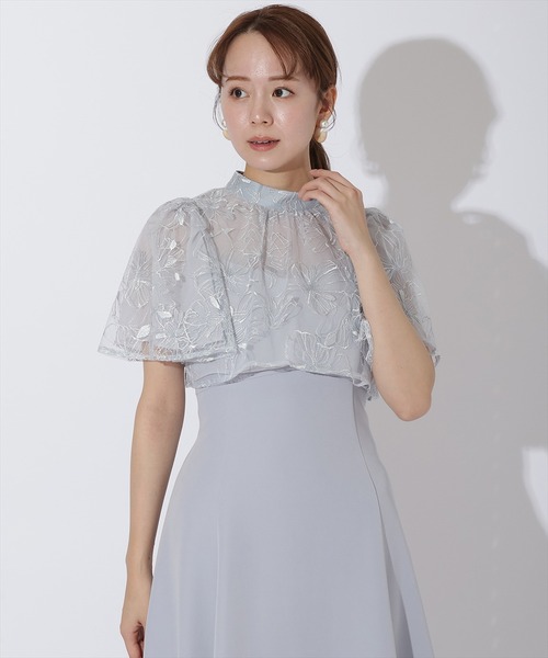 AND COUTURE（アンドクチュール） ドレス ラメフラワーチュール