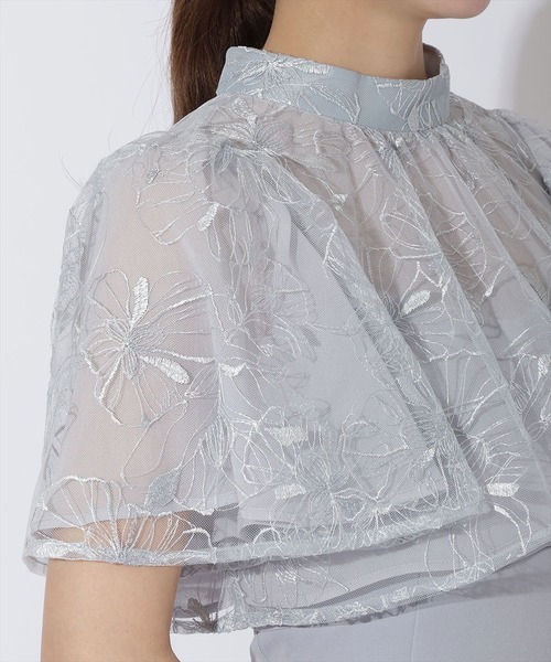 AND COUTURE（アンドクチュール） ドレス ラメフラワーチュール