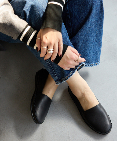 LE TALON（ル タロン） シューズ レザーモールドスリッポン レディース