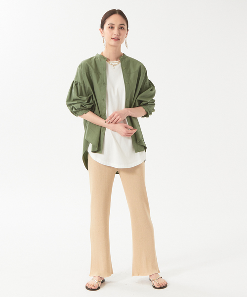 「qualite」 イージーパンツ 34 チャコールグレー レディース_画像4