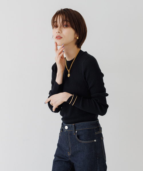 「Rouge vif」 長袖ニット フリー ブラウン レディース_画像3