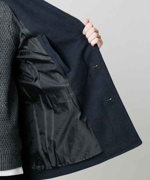 「NANO universe」 ピーコート S ネイビー メンズ_画像8