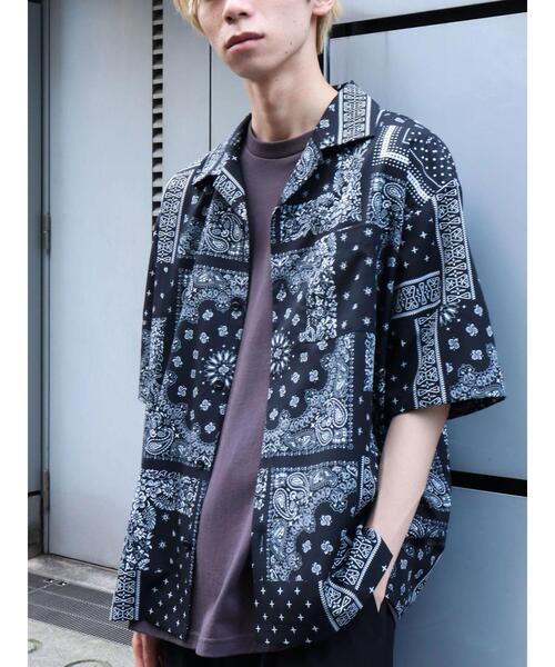 「CRAFT STANDARD BOUTIQUE」 半袖シャツ LL ブラウン メンズ_画像2