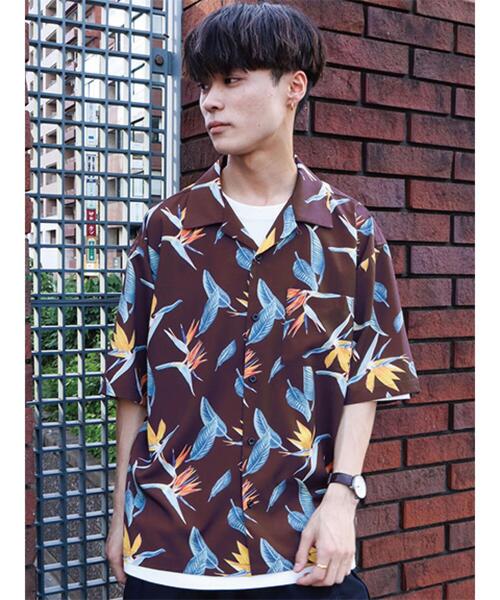 「CRAFT STANDARD BOUTIQUE」 半袖シャツ LL ブラウン メンズ_画像7