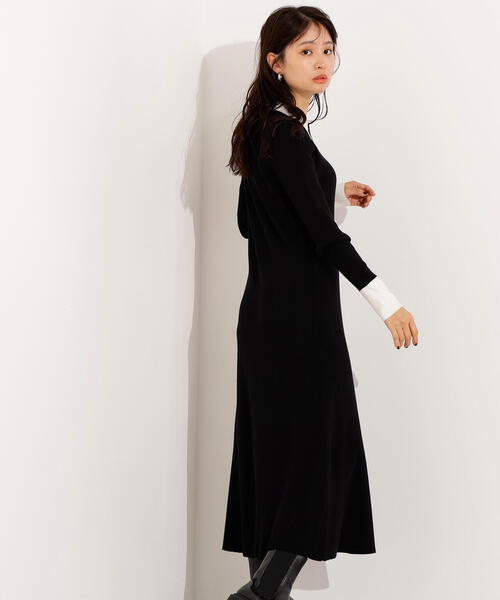 「N.（N. Natural Beauty Basic）」 ニットワンピース MEDIUM レッド レディース_画像4