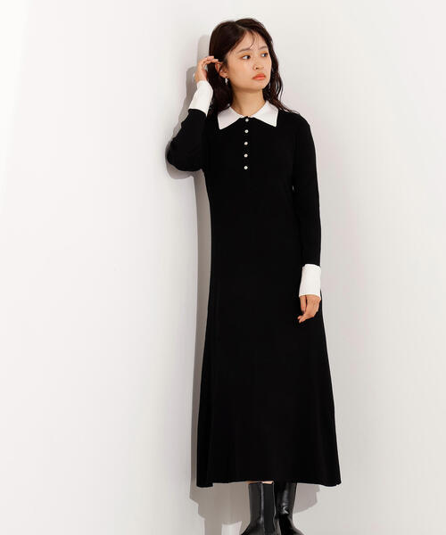 「N.（N. Natural Beauty Basic）」 ニットワンピース MEDIUM レッド レディース_画像5