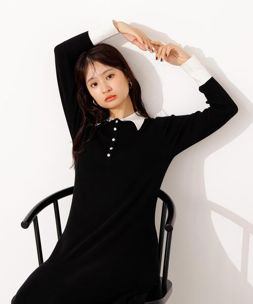「N.（N. Natural Beauty Basic）」 ニットワンピース MEDIUM レッド レディース_画像9