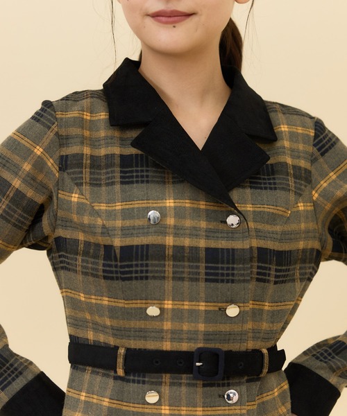 「REDYAZEL」 長袖ワンピース SMALL ブラウン系その他 レディース_画像6