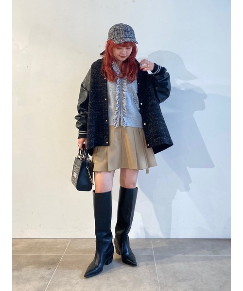 FURFUR（ファーファー） パーカー フリルジップアップフーディー