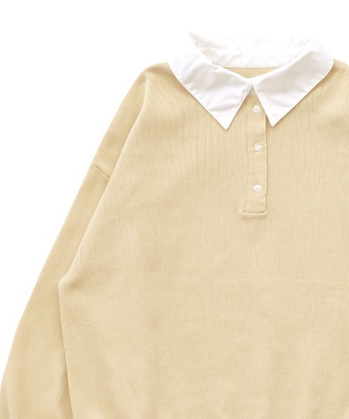 「select MOCA」 長袖ニット FREE チャコールグレー レディース_画像3