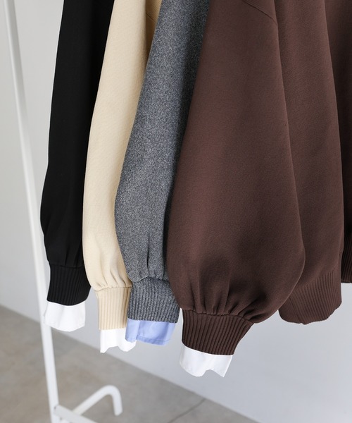 「select MOCA」 長袖ニット FREE チャコールグレー レディース_画像6