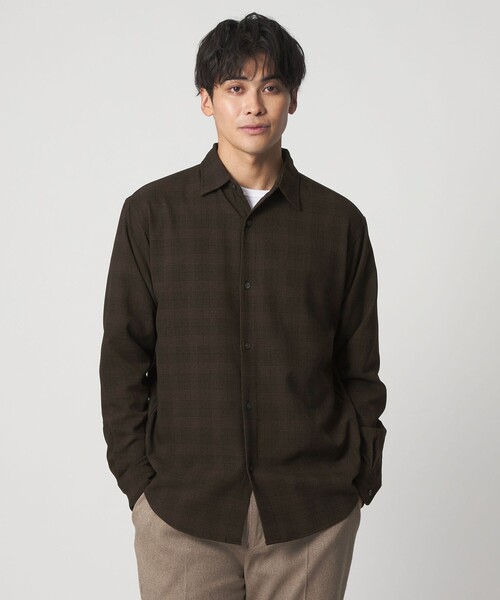 「A DAY IN THE LIFE UNITED ARROWS」 長袖シャツ L ネイビー メンズ_画像2