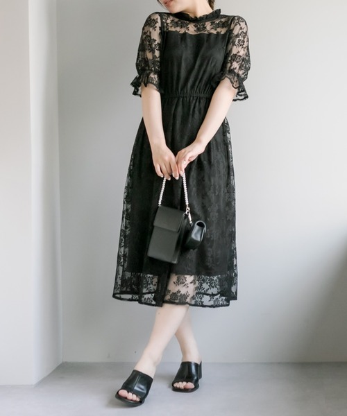 「OLIVE des OLIVE」 半袖ワンピース FREE アイボリー レディース_画像5