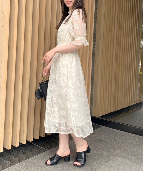 「OLIVE des OLIVE」 半袖ワンピース FREE アイボリー レディース_画像8
