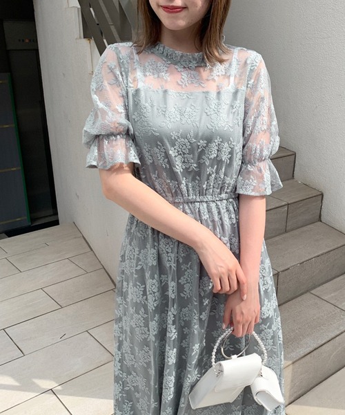 「OLIVE des OLIVE」 半袖ワンピース FREE アイボリー レディース_画像9