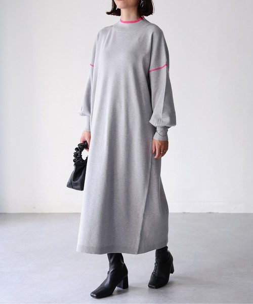 「Riberry」 ニットワンピース MEDIUM ブラック レディース_画像2