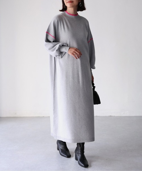 「Riberry」 ニットワンピース MEDIUM ブラック レディース_画像3