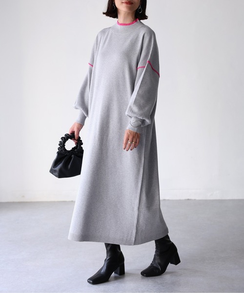 「Riberry」 ニットワンピース MEDIUM ブラック レディース_画像4