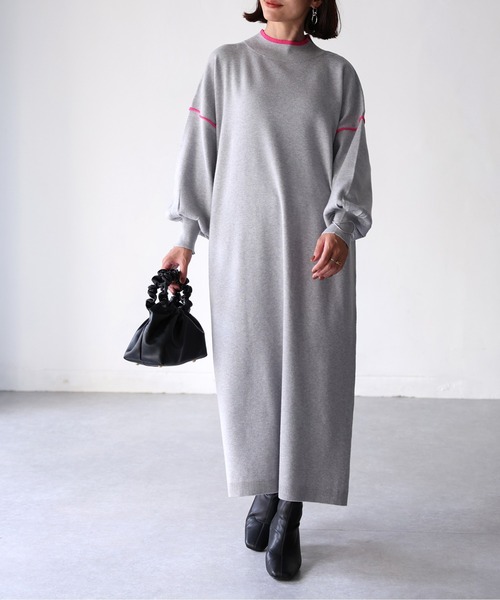 「Riberry」 ニットワンピース MEDIUM ブラック レディース_画像5