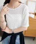 tシャツ シアーリブ5分袖「WEB限定カラーあ...の詳細画像2