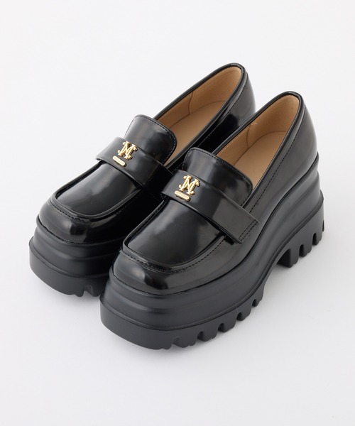 NICE CLAUP ブラックローファー 厚底 one after another NICE CLAUP ローファー 「2way仕様」トリプルソール