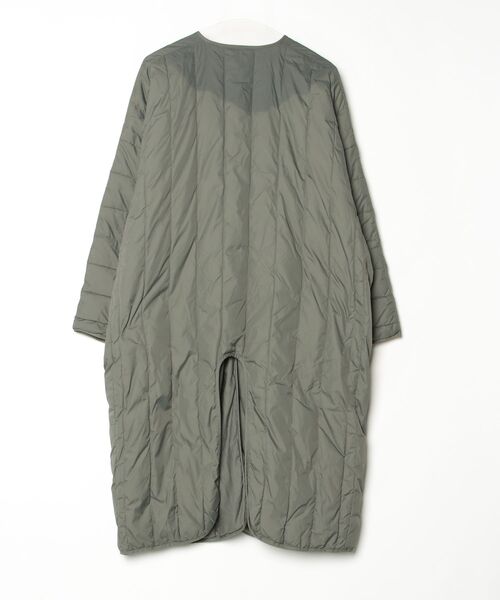 「BEAMS BOY」 ノーカラーコート ONE SIZE オリーブ レディースの画像
