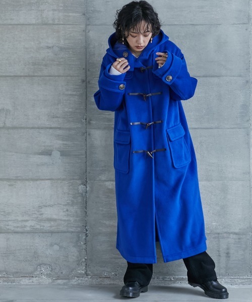 「GEVS.」 「SMILELAND」ダッフルコート LL ブルー レディース_画像5