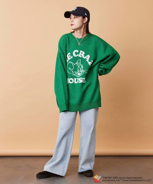 「PUBLUX」 長袖ニット LARGE グレー メンズ_画像5