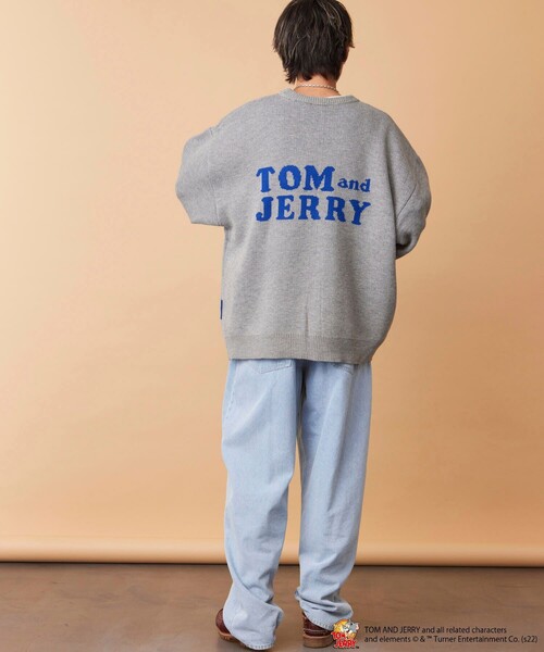 「PUBLUX」 長袖ニット LARGE グレー メンズ_画像6