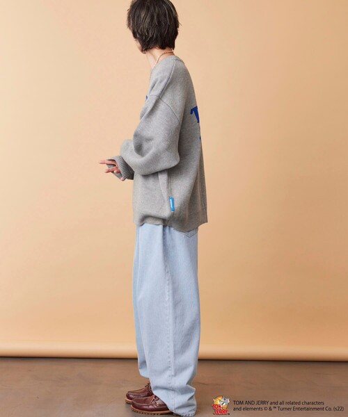 「PUBLUX」 長袖ニット LARGE グレー メンズ_画像8