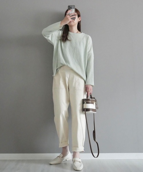 「reca」 長袖カットソー FREE ブラウン レディース_画像6