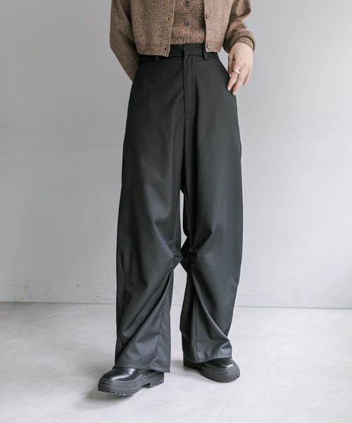 「mystic」 スラックス 0 チャコールグレー レディース_画像4