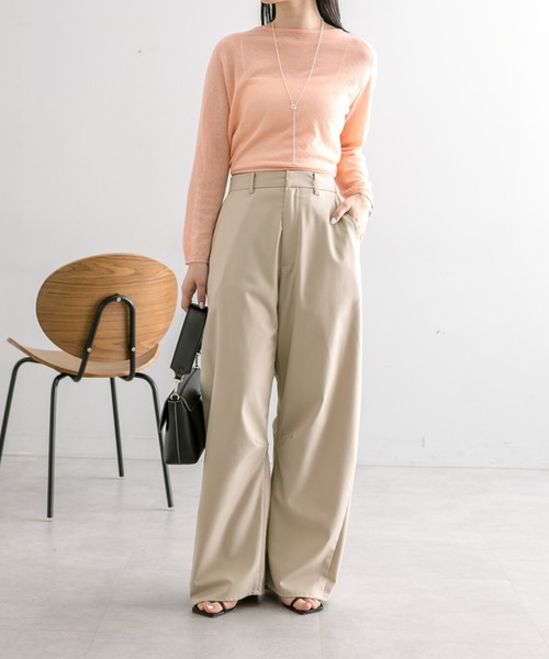 「mystic」 スラックス 0 チャコールグレー レディース_画像6