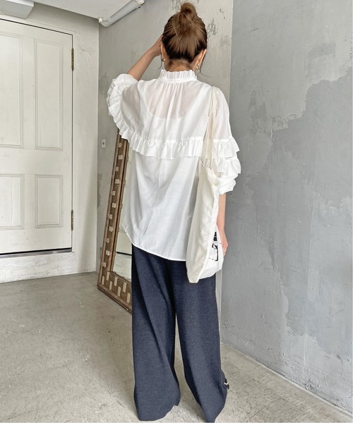 「Spick & Span」 スラックス FREE チャコールグレー レディース_画像7